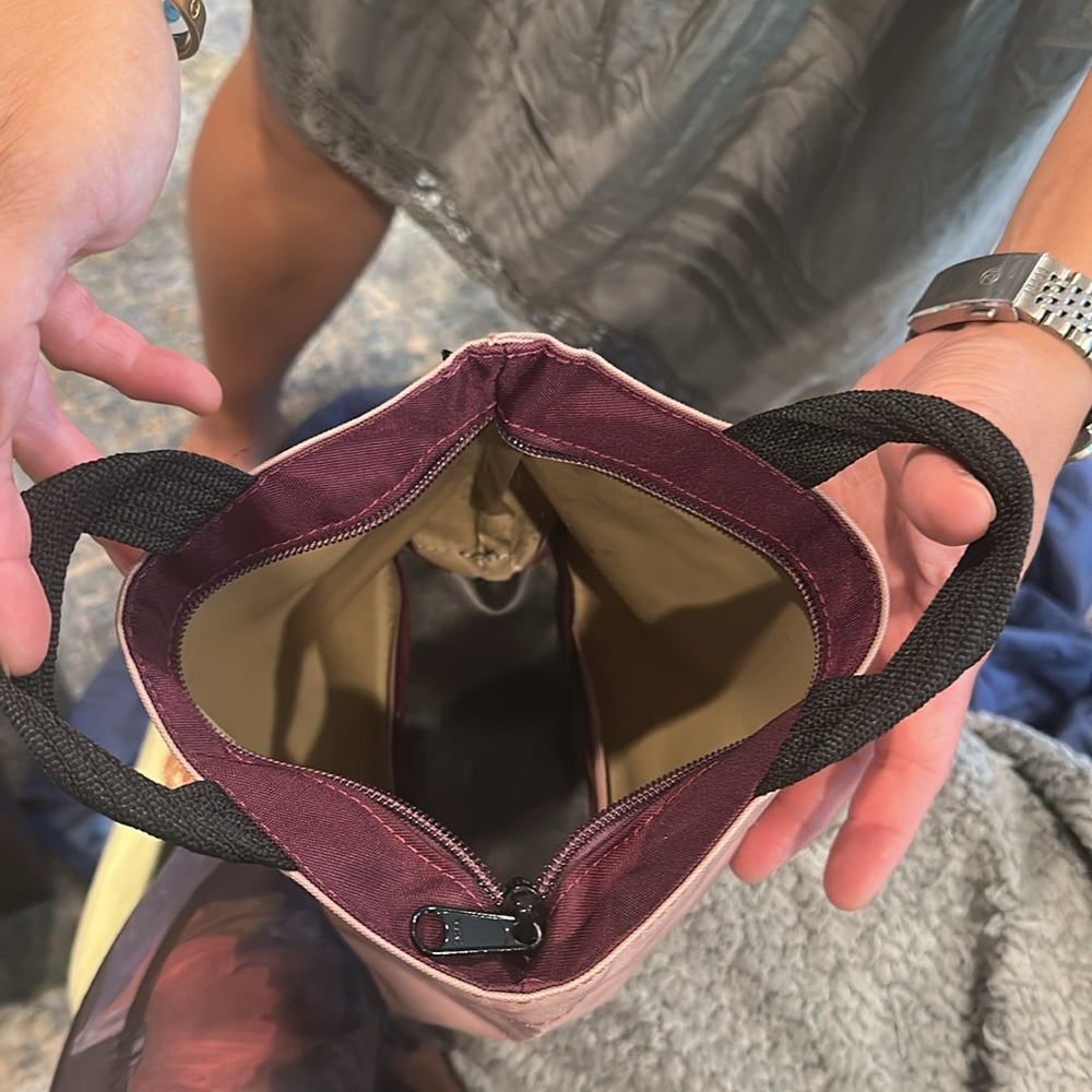 Herve Chapelier Paris Pink and Purple Tote Bag - Picture 3 of 3